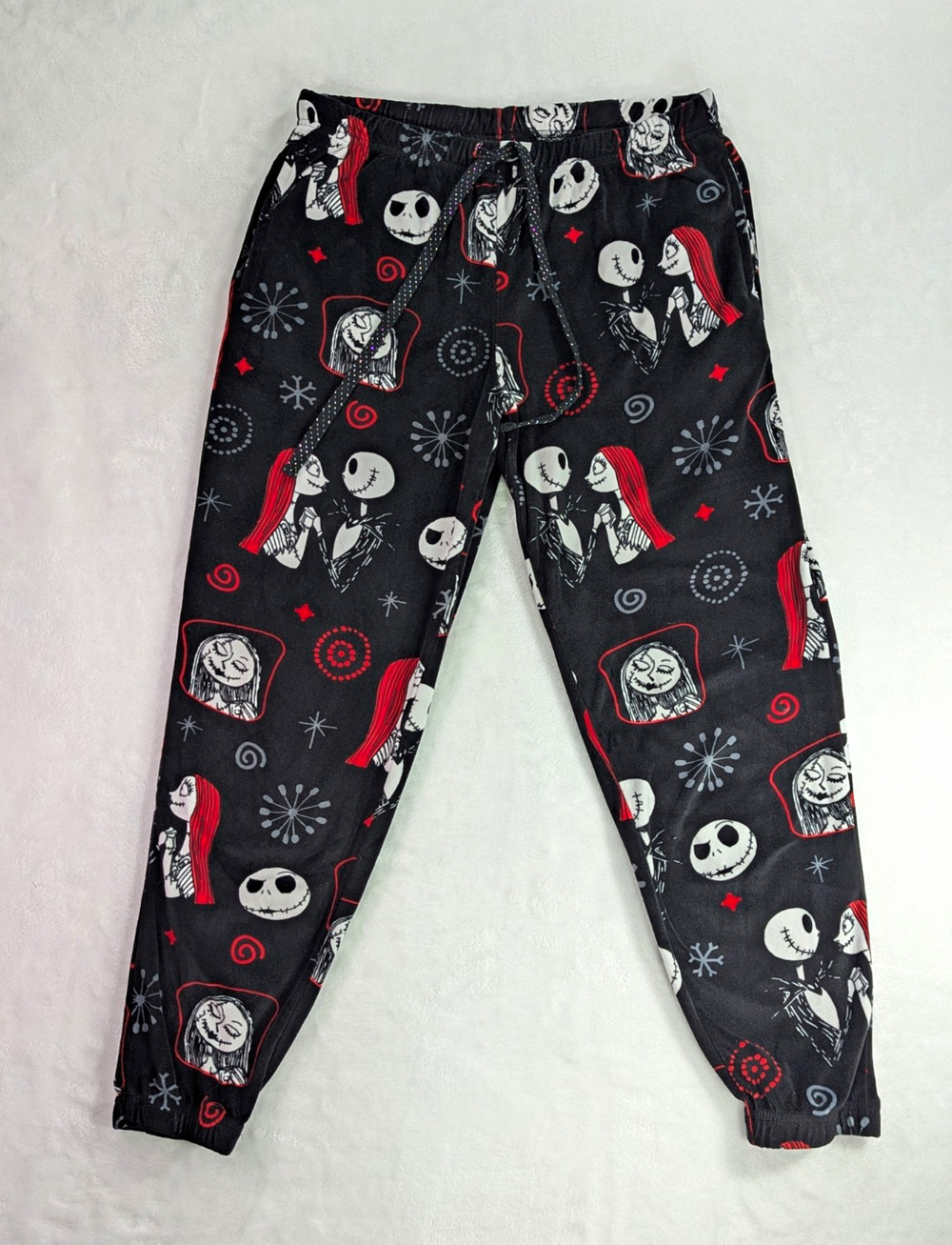 Disney Nightmare Before Christmas Plush Sleep Jogger Pants Jack Sally Medium M